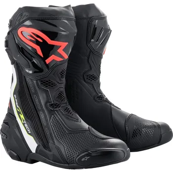 Moto obuv Boty supertech r, alpinestars (černá/bílá/červená fluo/žlutá fluo, vel. 44)