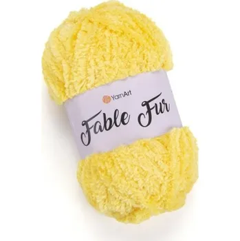 Galanterie YarnArt Fable Fur 984 - světle žlutá