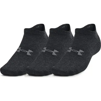 Pánské ponožky Nízké funkční ponožky Under Armour ESSENTIAL NO SHOW 3PK černé 1361459-002 - M | UK 12 | US 13