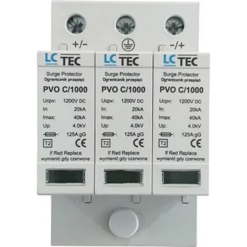Přepěťová ochrana LC TEC Svodič přepětí 3P třídy T2 (C) 1000V DC pro FV systémy 108259