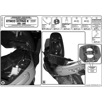 Nosič na motocykl a skútr KAPPA zadní nosič kufru KYMCO XCITING R 300/500I (09-14) ( bez plotny ) (KAPPA zadní nosič kufru KYMCO XCITING R 300/500I (09-14) ( bez plotny ))