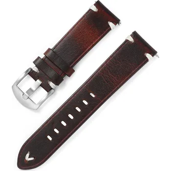 Řemínek na hodinky Amparo Miranda® Řemínek na hodinky PD328 tmavě hnědý, Šířka řemínku 24 mm