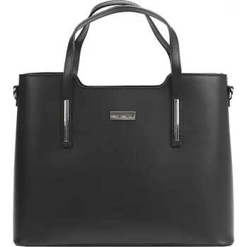 Kabelka Velká kožená kabelka do ruky MiaMore no. 035D černá na formát A4 | KabelkyproVas.cz