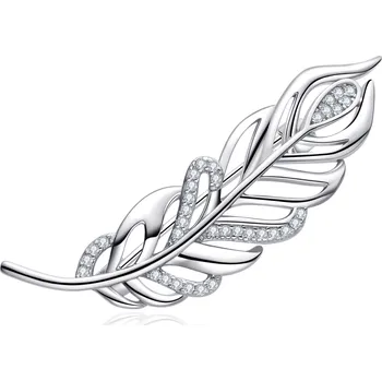 Přívěsek NUBIS® Stříbrná brož peříčko - NB-8502