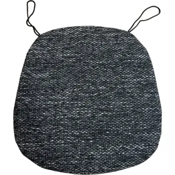 Podsedák TiaHome Podsedák na židli tenký Deluxe černý 40x40cm