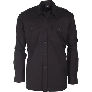 Pánská bunda Mil-Tec (Německo) - MLT Košile polní - Rip-Stop - Černá Velikost: XXL