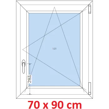 Okno Soft Plastové okno 70x90 cm, otevíravé a sklopné
