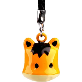 Přívěsek Přívěsek na klíče rolnička tučňák, panda, smajlík, myš, opice, barva 17 oranžovožlutá