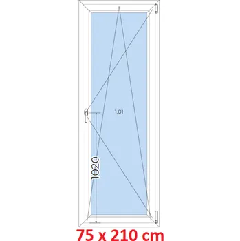 Okno Soft Plastové okno 75x210 cm, otevíravé a sklopné
