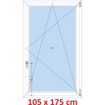 Okno Soft Plastové okno 105x175 cm, otevíravé a sklopné