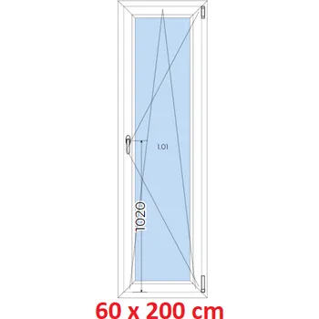 Okno Soft Plastové okno 60x200 cm, otevíravé a sklopné