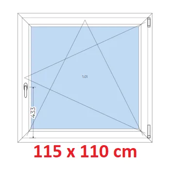 Okno Soft Plastové okno 115x110 cm, otevíravé a sklopné