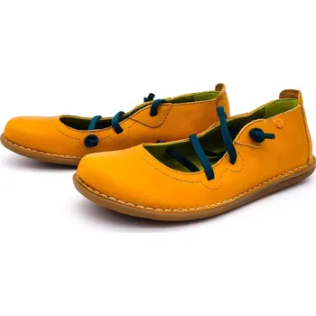 Dámské baleríny Dámské kožené baleríny 5905 JUNGLA žlutá Barva: žlutá, Velikost: 38