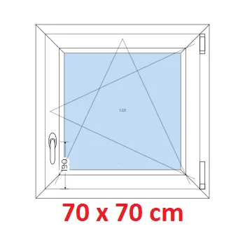 Okno Soft Plastové okno 70x70 cm, otevíravé a sklopné