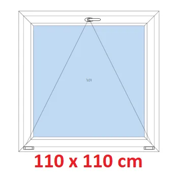 Okno Soft Plastové okno 110x110 cm, sklopné