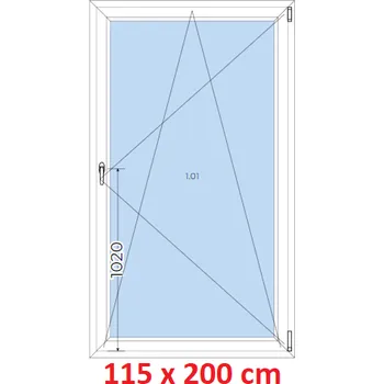 Okno Soft Plastové okno 115x200 cm, otevíravé a sklopné