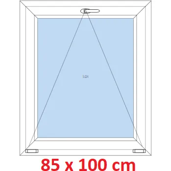 Okno Soft Plastové okno 85x100 cm, sklopné