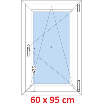 Okno Soft Plastové okno 60x95 cm, otevíravé a sklopné