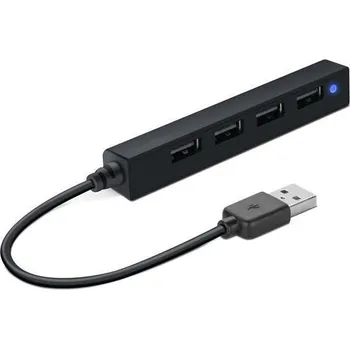 USB hub USB-HUB "Snappy Slim", černá, 4 porty, USB, 2.0, SPEEDLINK
