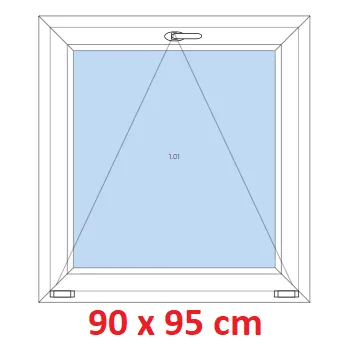 Okno Soft Plastové okno 90x95 cm, sklopné