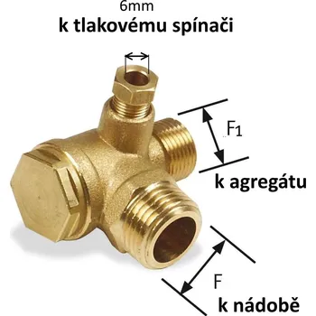 Ventil Padovan Valerio rozběhový zpětný odlehčovací ventil 1/2"a x 1/2"a