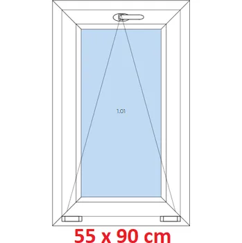 Okno Soft Plastové okno 55x90 cm, sklopné