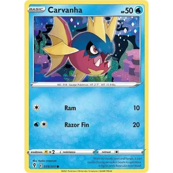Sběratelská karetní hra Pokémon karta Carvanha 035/203