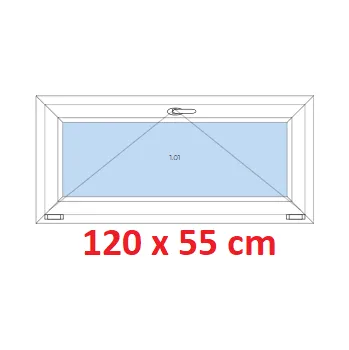 Okno Soft Plastové okno 120x55 cm, sklopné