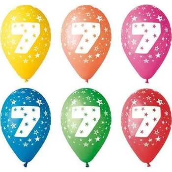 Balónek Balónek, s číslem 7, 26 cm