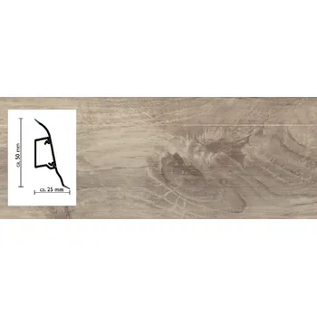 soklová lišta 2132 lišta Dub Bergen SLK50 s pružnými chlopněmi vedení kabelů