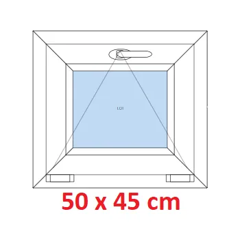 Okno Soft Plastové okno 50x45 cm, sklopné