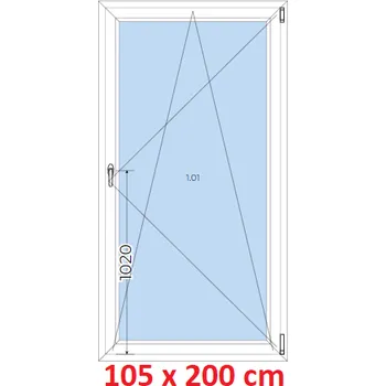 Okno Soft Plastové okno 105x200 cm, otevíravé a sklopné