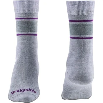 Pánské ponožky Ponožky Bridgedale Everyday Ultralight MP Boot W light grey/purple