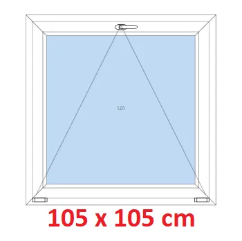 Okno Soft Plastové okno 105x105 cm, sklopné
