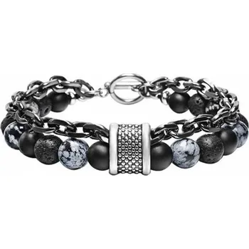 Náramek Přívěskynakrk.cz Pánský ocelový náramek BLACK STONE