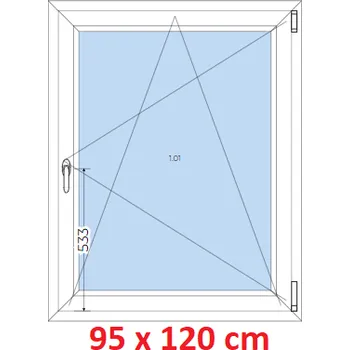 Okno Soft Plastové okno 95x120 cm, otevíravé a sklopné