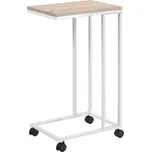 Casaria Odkládací stolek bílý s kolečky 40 x 30 x 70 cm 108648