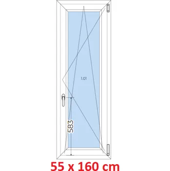 Okno Soft Plastové okno 55x160 cm, otevíravé a sklopné