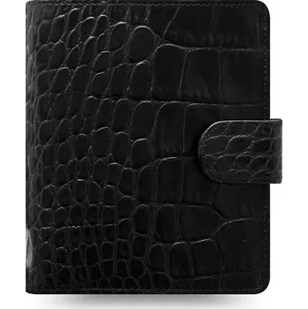 Diář Filofax Classic Croc A7 kapesní týdenní černá