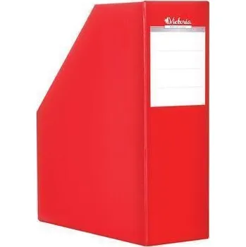 Archivační box Stojan na časopisy, červený, karton, 90 mm, VICTORIA