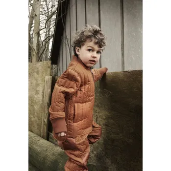 dívčí zimní kombinéza EN-FANT Thermal set solid Leather Brown 122 (doporučená výška 120-127cm)