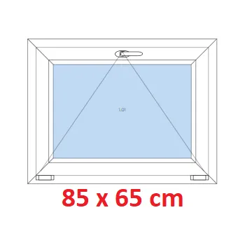 Okno Soft Plastové okno 85x65 cm, sklopné