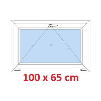 Okno Soft Plastové okno 100x65 cm, sklopné