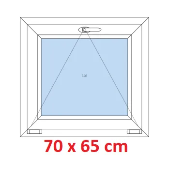 Okno Soft Plastové okno 70x65 cm, sklopné