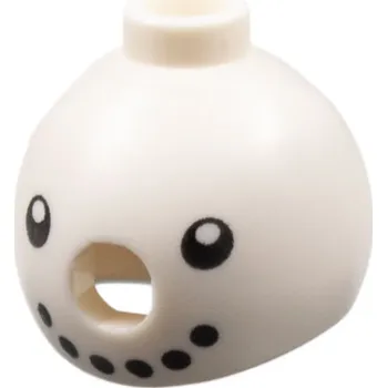 Stavebnice LEGO 1609pb01 White Head Cover, Costume Mask Snowman (Bílý kryt hlavy, kostýmová maska Sněhulák)