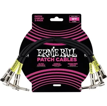 Ernie Ball P06075 30 cm Lomený - Lomený Patch kabel
