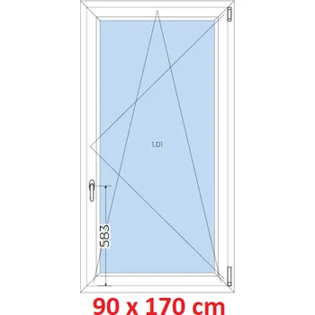 Okno Soft Plastové okno 90x170 cm, otevíravé a sklopné