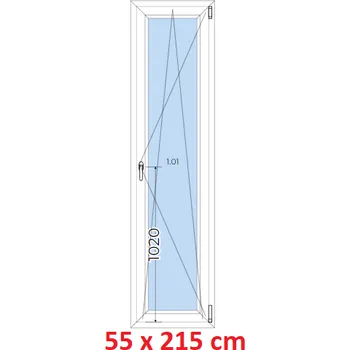 Okno Soft Plastové okno 55x215 cm, otevíravé a sklopné
