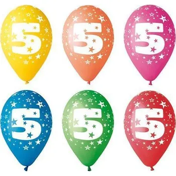 Balónek Balónek, s číslem 5, 26 cm