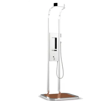 Zahradní sprcha sprchový sloup venkovní s kartáčovaným povrchem